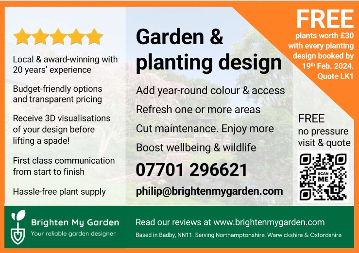 Brighten My Garden advert Jan 